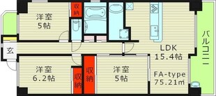 レジディア都島1の物件間取画像